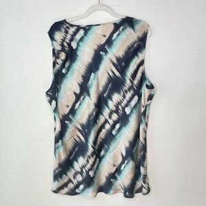 Dress barn Satin Sleeveless Tie Tye Tank Top Blouse sz. 3X